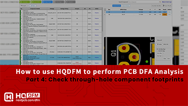 Check through-hole component footprints