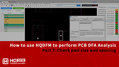 Check pad size and spacing